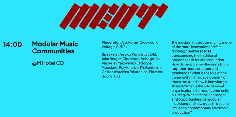 Modular Music Communities panel